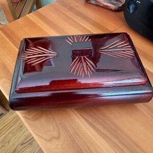 Handmade in Honduras wooden lacquered box